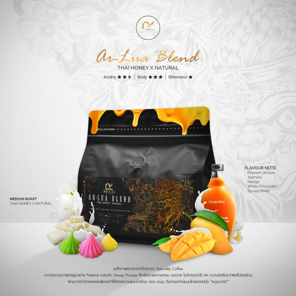 เมล็ดกาแฟพิเศษ House Blend - Ricco Roaster ขนาด 500g