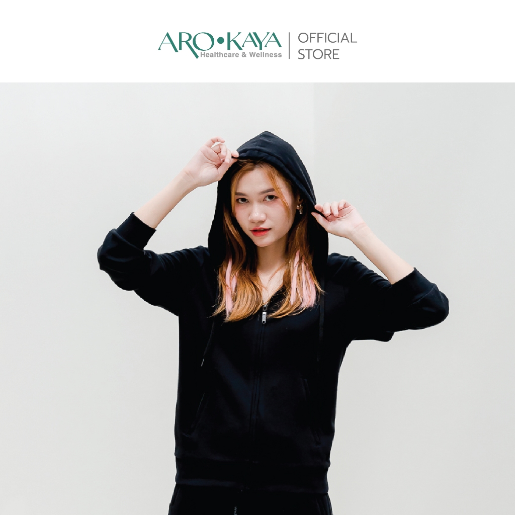 Arokaya Collagen Classic Hoodie เสื้อฮู้ดคอลลาเจน รุ่น AC3802 ราคา ถูกที่สุด ดีลบีเคเค แกลเลอรีภาพที่ 8