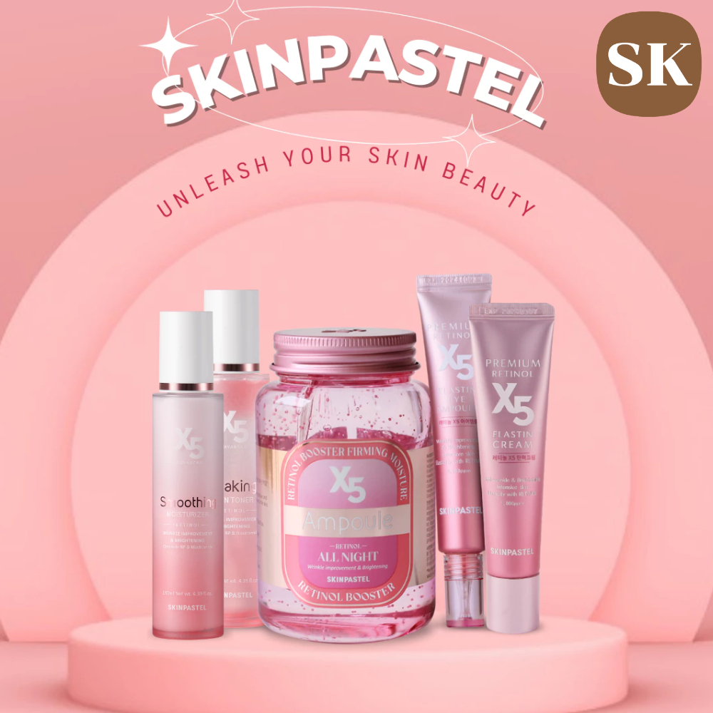 (ของแท้/ฉลากไทย) Skinpastel x5 Retinol Booster Ampoule All Night /Skinpastel Premium Retinol X5 Elastin Cream