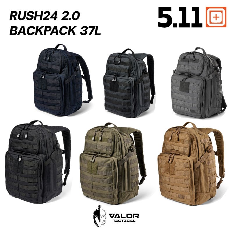 5.11 RUSH24 2.0 BACKPACK 37L กระเป๋าเดินทาง เป้เดินป่า สะพายหลัง เป้สนาม กระเป๋าCamping เดินป่า จุได้เยอะ
