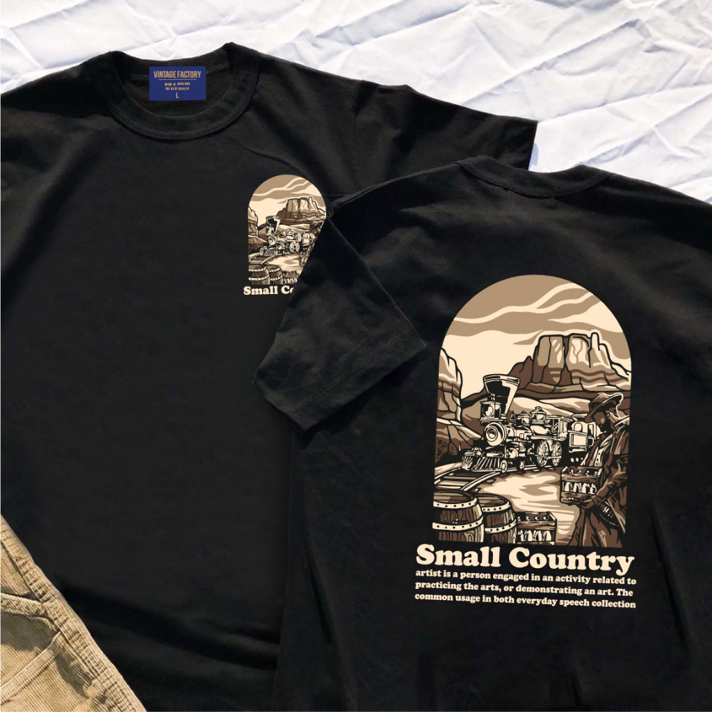 (พร้อมส่ง) เสื้อยืด SMALL COUNTRY - ผ้า Cotton100%