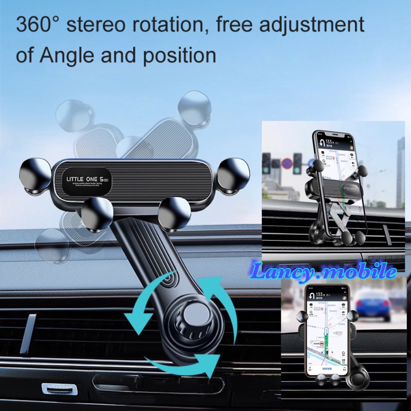 ที่ยึดโทรศัพท์มือถือ ที่วางโทรศัพท์มือถือในรถยนต์ ติดช่องแอร์ แข็งแรงทนทาน หมุนได้ 360 องศา ไม่ปิดกั้นเครื่องปรับอากาศ