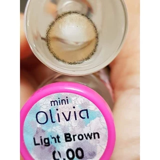 คอนแทคเลนส์ Mini Olivia Brown / Light Brown / Gray (Kitty Kawaii) ขนาดมินิ 🌷 ลายฮิต ขายดีมาก [ค่าสายตา-400 ถึง -1000]