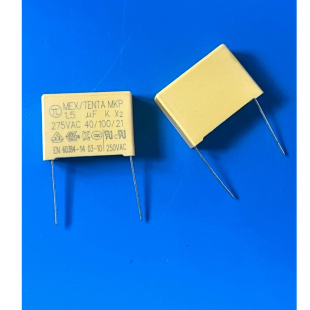 cโพลี่ 1.5uf 275v mkp พร้อมส่ง 2ขา ของใหม่