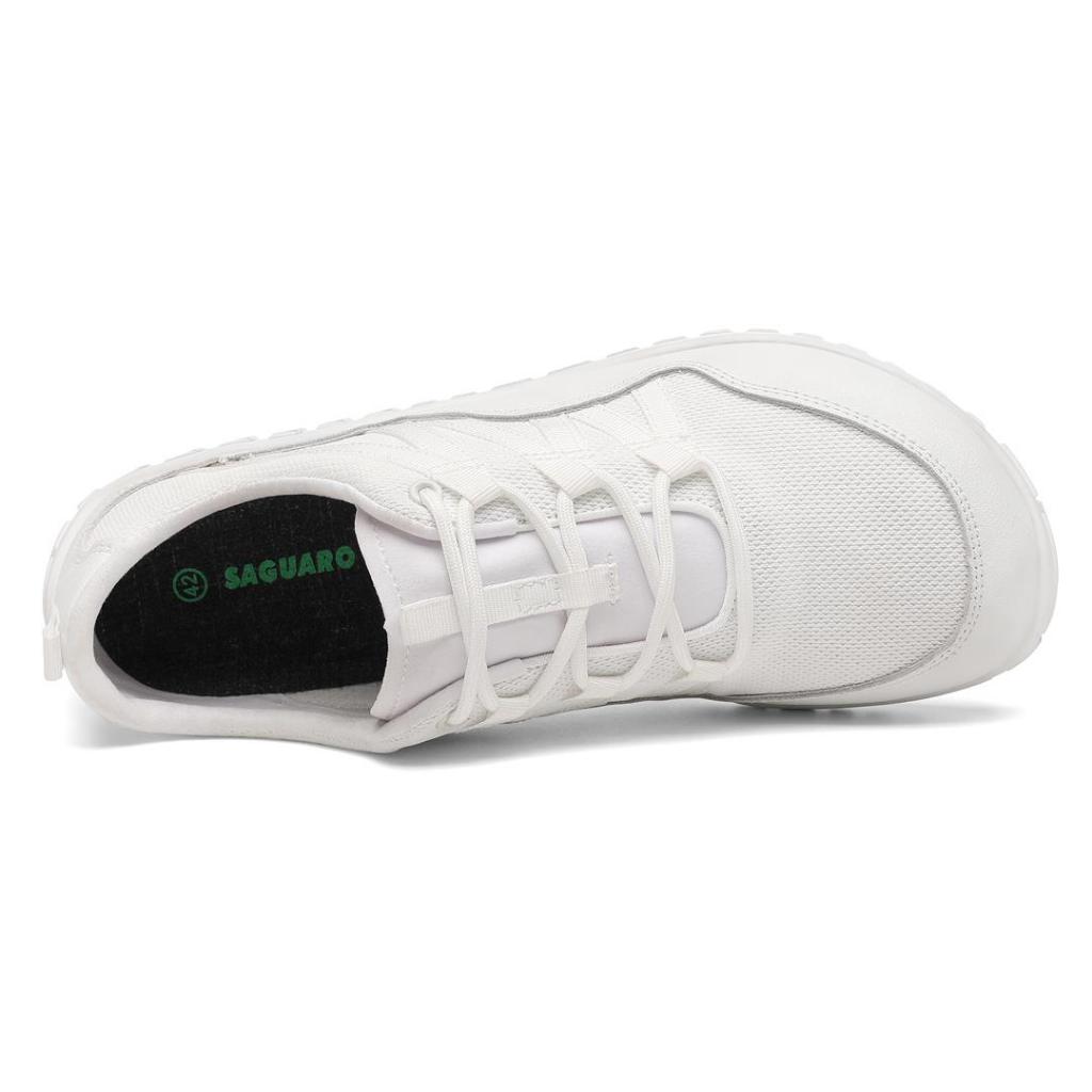 รองเท้า Saguaro Forestep หน้ากว้าง แบบลำลอง สไตล์มินิมอล barefoot shoes สีขาว