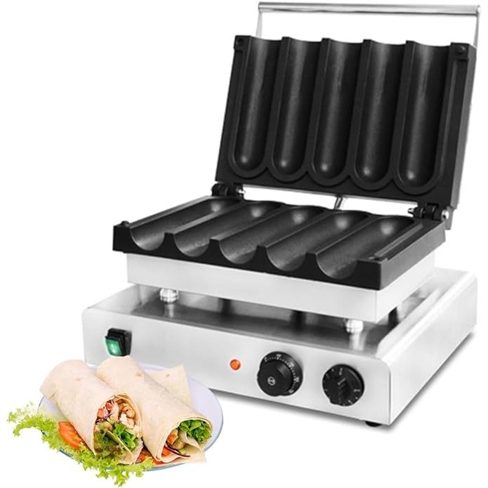 เตาแพนเค้กโรล Commerical 5 Grids Eggs Roll Machine