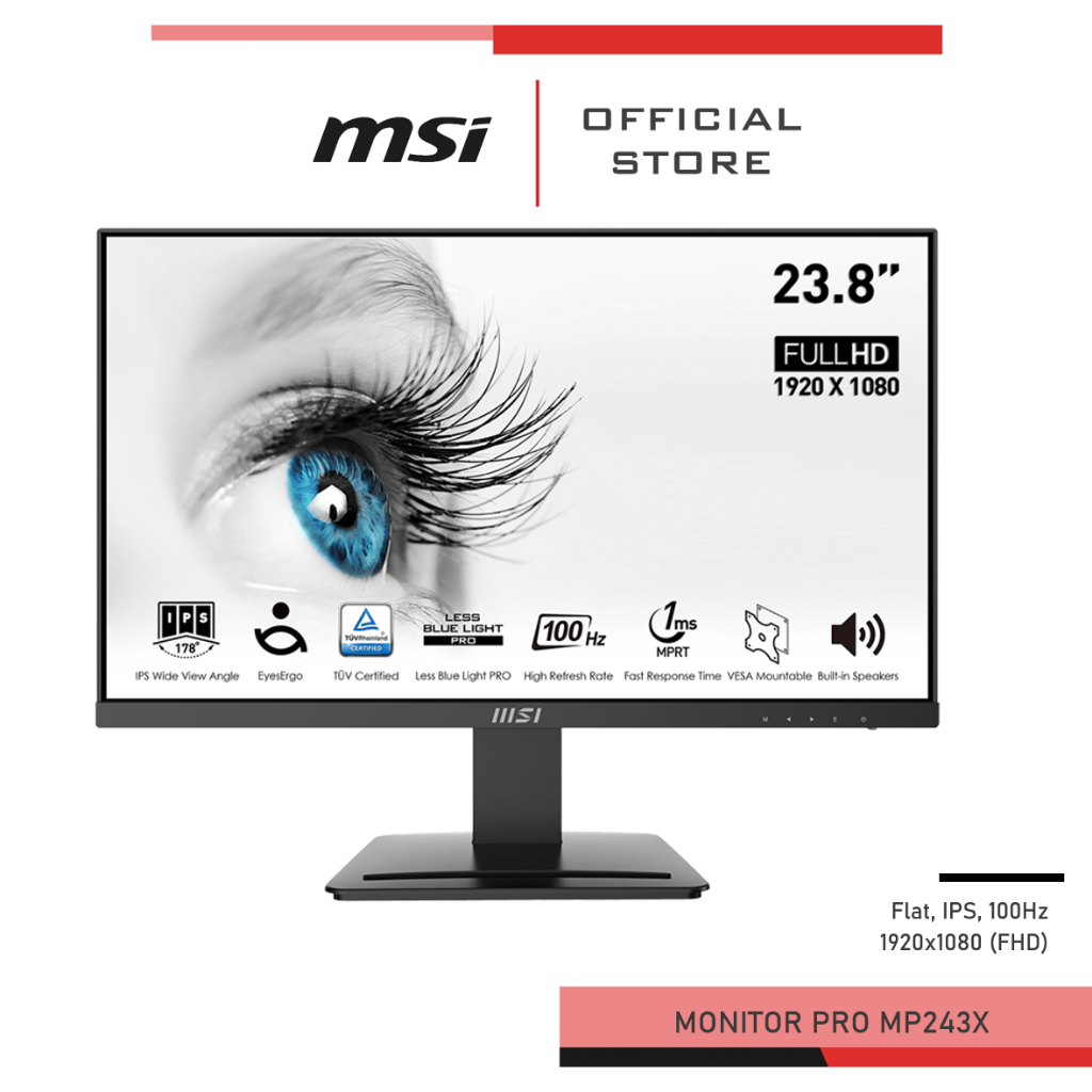 MSI PRO MP243X Monitor (100Hz, FHD, IPS)