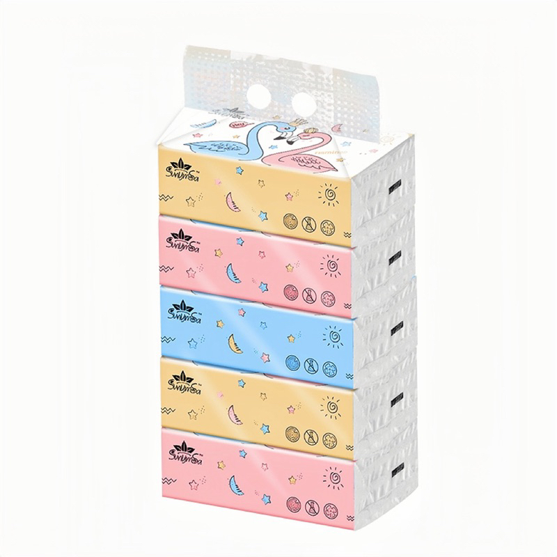 กระดาษทิชชู่ Flamingo king (ฟลามิงโก้)ห่อใหญ่ 1หิ้ว 5 ห่อหนา 3 ชั้น