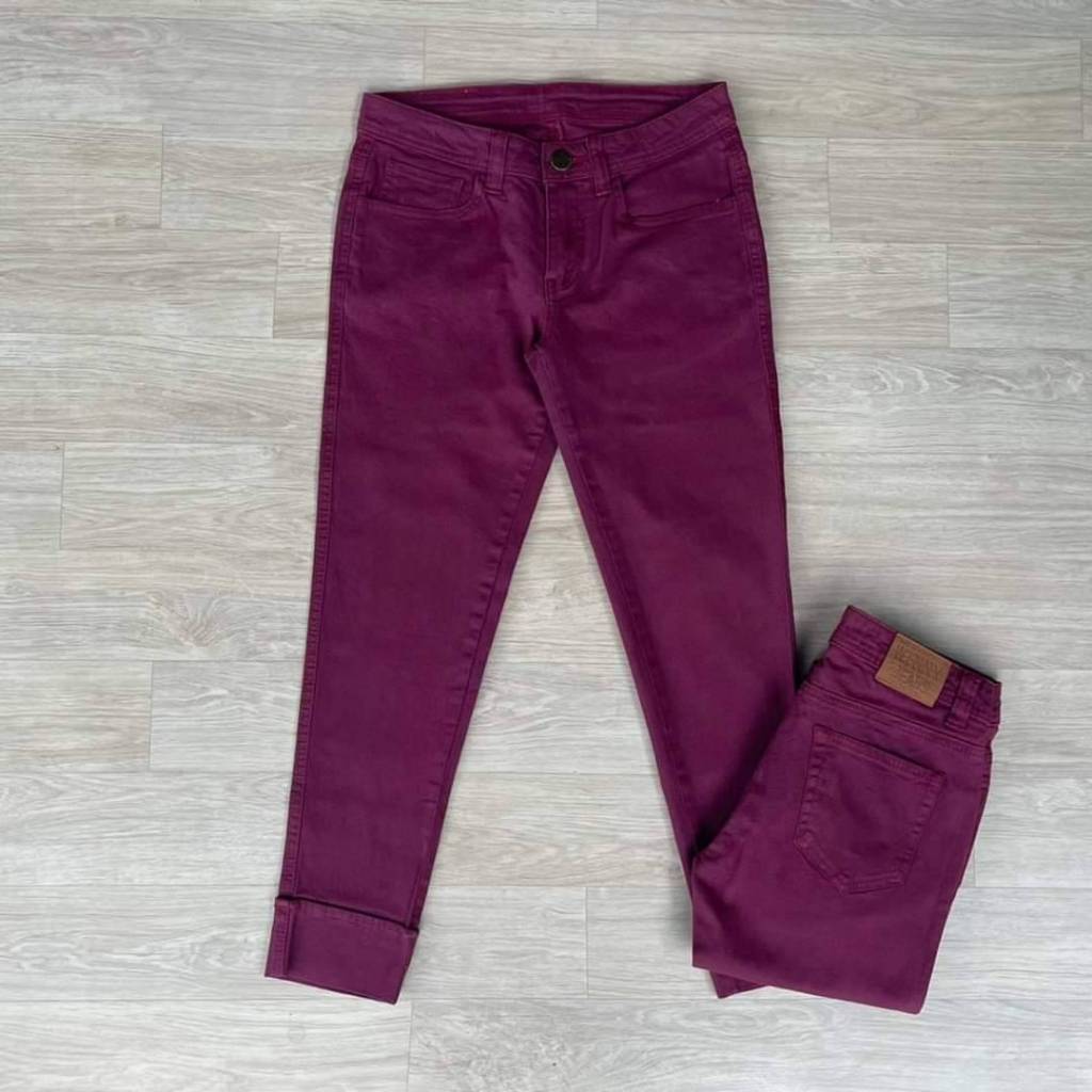Winny Jeans กางเกงขายาว 6 ส่วน สีเลือดหมู ผ้าบาง ของแท้ 1000% ราคา ถูกที่สุด ดีลบีเคเค แกลเลอรีภาพที่ 3