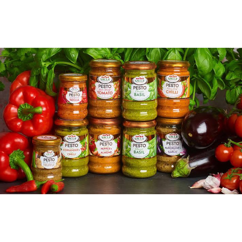 Sacla pesto sauce / truffle pesto / rocket pesto นำเข้าจากอิตาลี🇮🇹 เพสโต้ซอส ทรัฟเฟิล / ร็อคเก็ทเพสโ