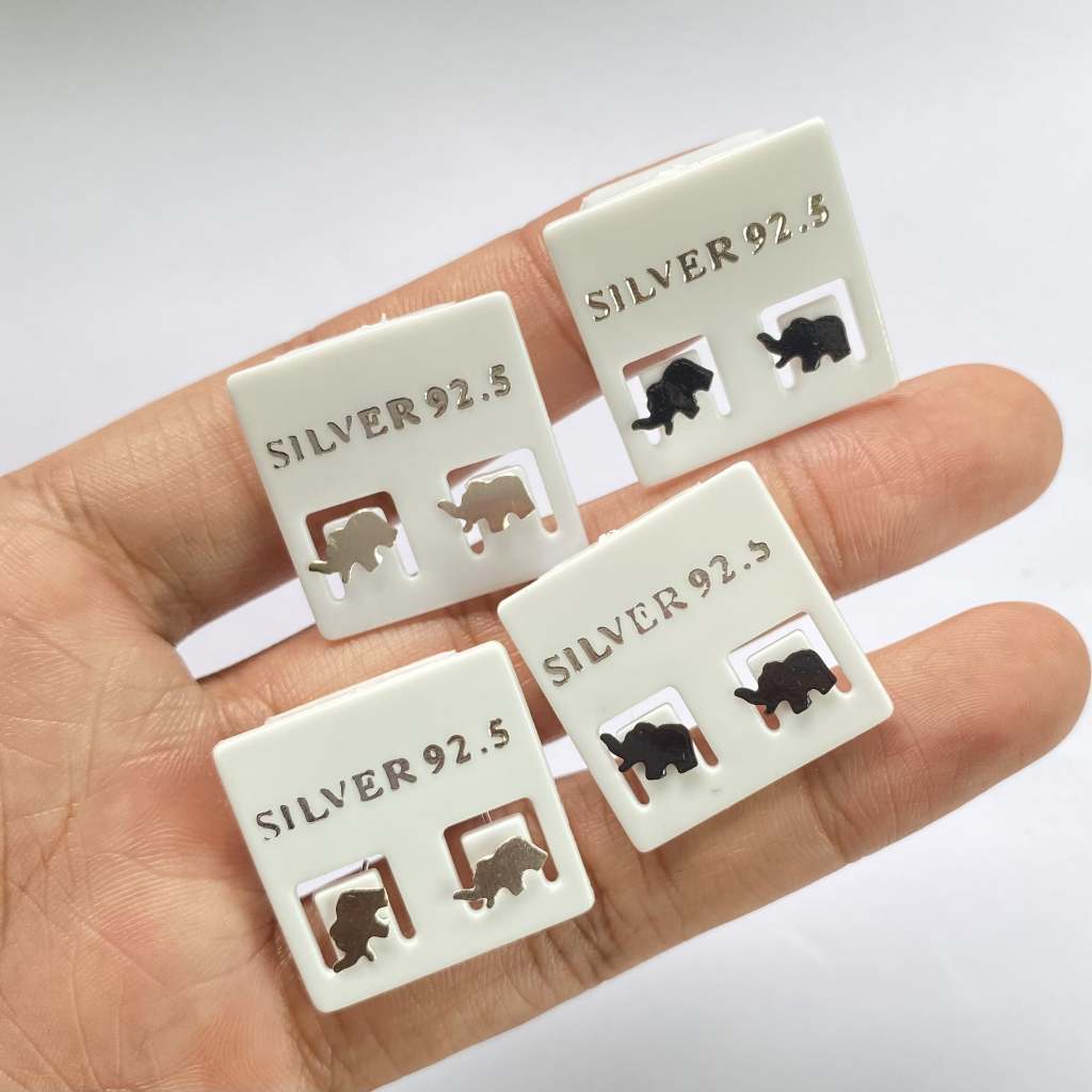 ต่างหูเงินแท้ elephant earrings 92.5% (ช้าง)