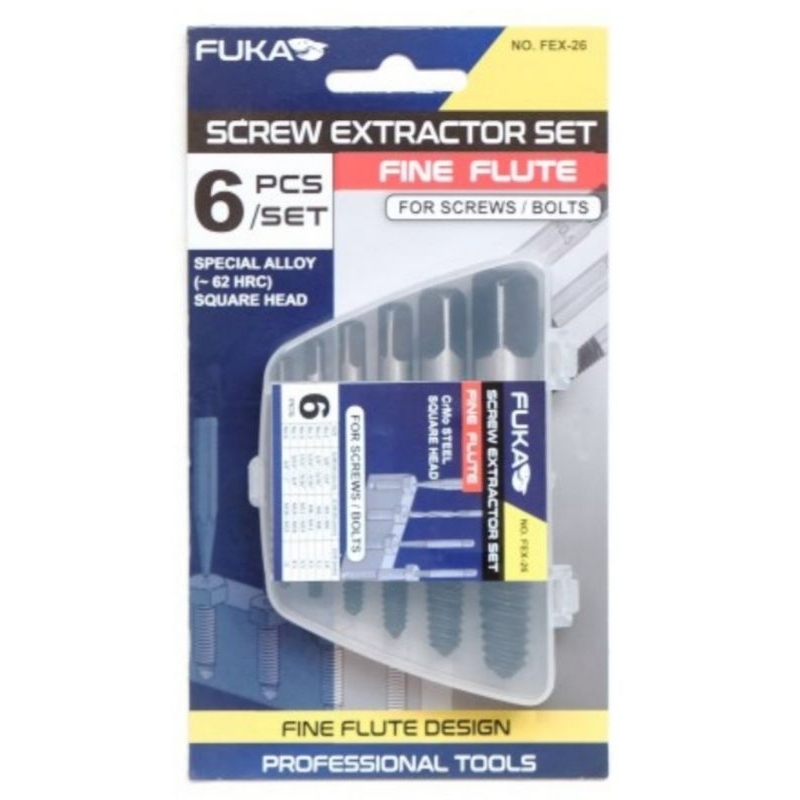 FUKA FEX-26 ชุดถอนเกลียวซ้าย 6 ตัวชุด NO.1-6 FU2002002