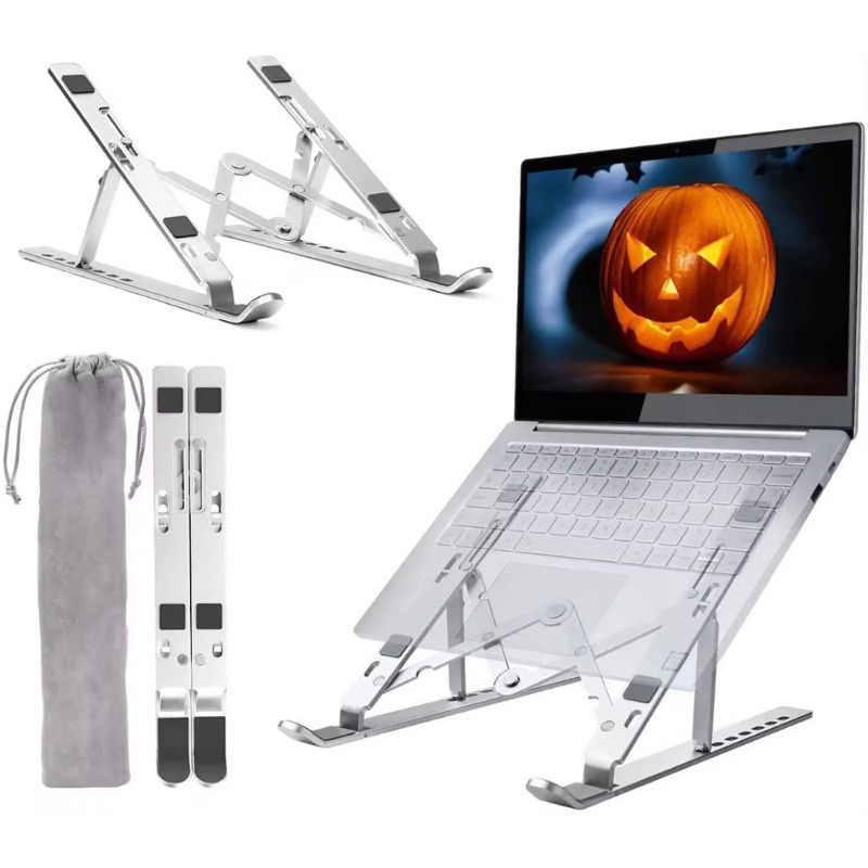 แท่นวางโน๊ตบุ๊คพับเก็บได้ ที่วางสำหรับไอแพด Laptop Stand Notebook Standกันลื่น ปรับได้ 7 ระดับรองรับจอ7 ถึง 17นิ้ว
