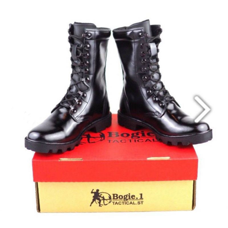 รองเท้าคอมแบท Bogie1 (รุ่น CB ไม่มีซิป ) หนังแท้100% Combat boots Bogie1