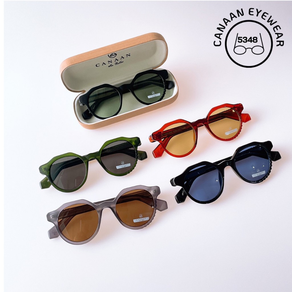 แว่นตากันเเดด แว่นตาทรงเรโทร Retro แบรนด์ Canaan #5347