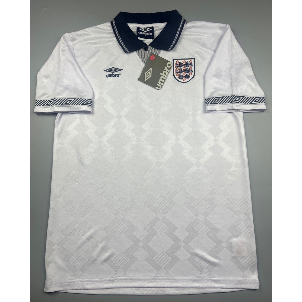 เสื้อบอล ย้อนยุค ทีมชาติ อังกฤษ 1990 เหย้า Retro England Home เรโทร คลาสสิค