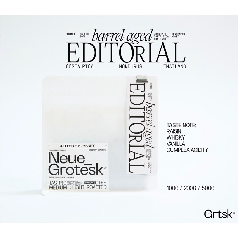 [Neue_Grotesk] เมล็ดกาแฟคั่วอ่อนค่อนกลาง EDITORIAL | BLEND