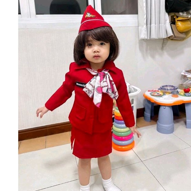 ชุดแอร์โฮสเตสสีแดง/ชุดแอร์โฮสเตส - รูปที่ 4