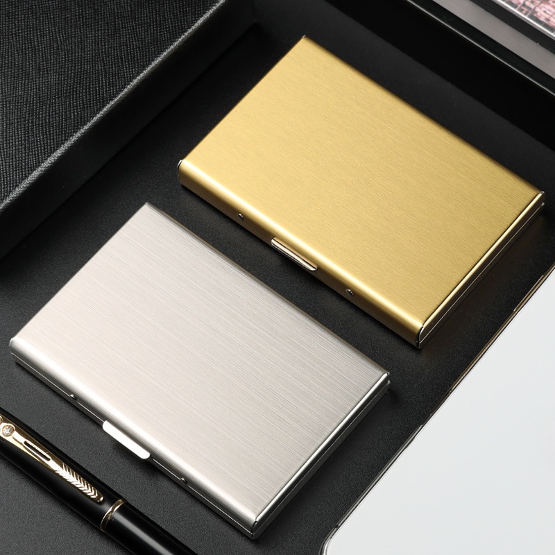 [มี 2 สี] Gion-กล่องแสตนเลส ใส่บัตร นามบัตร เงิน ป้องกันการโจรกรรม RFID Stainless Steel Card Money Clip Box