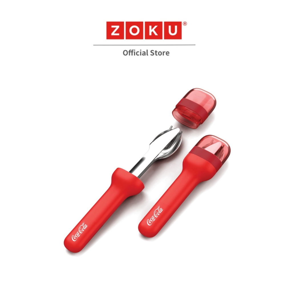 ZOKU ชุดอุปกรณ์ ช้อน,ส้อม,มีด Coca-Cola Pocket Utensils ลิขสิทธิ์แท้!