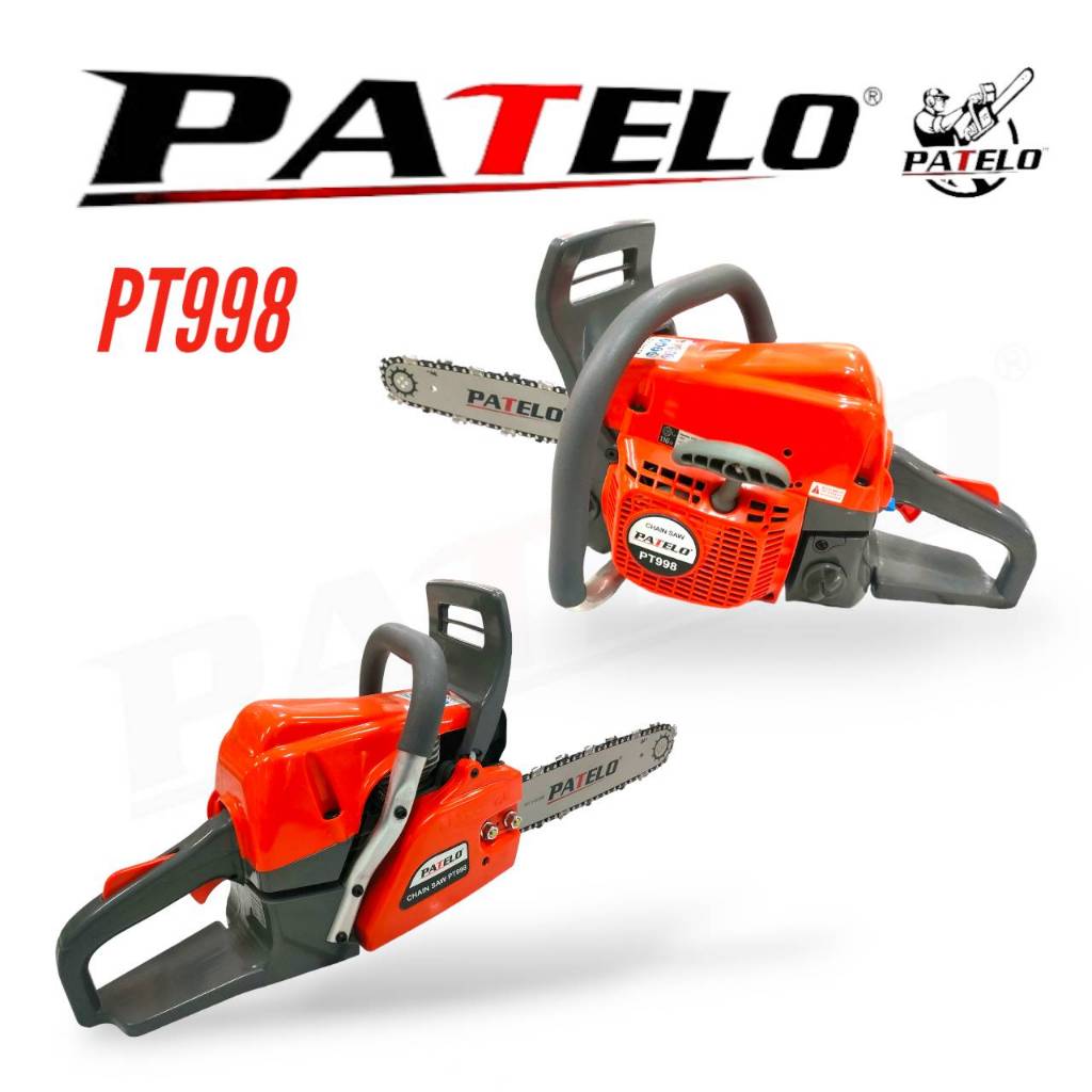 เลื่อยยนต์ PATELO รุ่น PT998 โซ่พร้อมบาร์ 11.5 นิ้ว อุปกรณ์เครื่องมือพร้อมใช้ (01-0158) เครื่องตัดไม