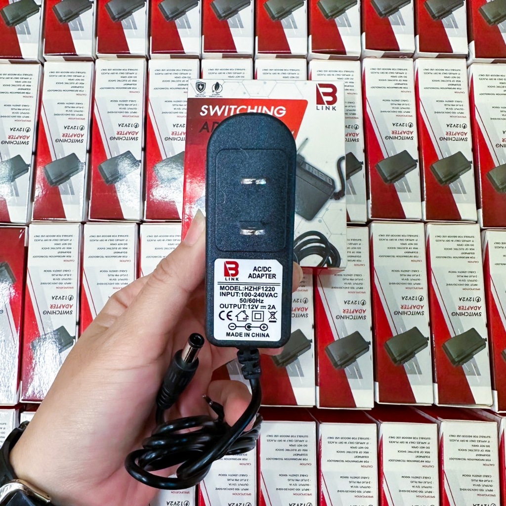 B LINK Adapter อะแดปเตอร์กล้องวงจรปิด 12V/2A (5.5x2.5) รับประกัน 1 ปี จ่ายไฟเต็ม เสียเปลี่ยนตัวใหม่