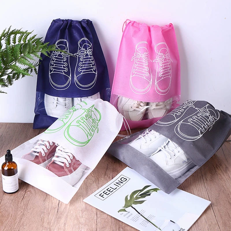 ถุงใส่รองเท้าแบบหูรูด ถุงเก็บรองเท้า พกพาง่ายสะดวกและเป็นระเบียบ thumbnail 3