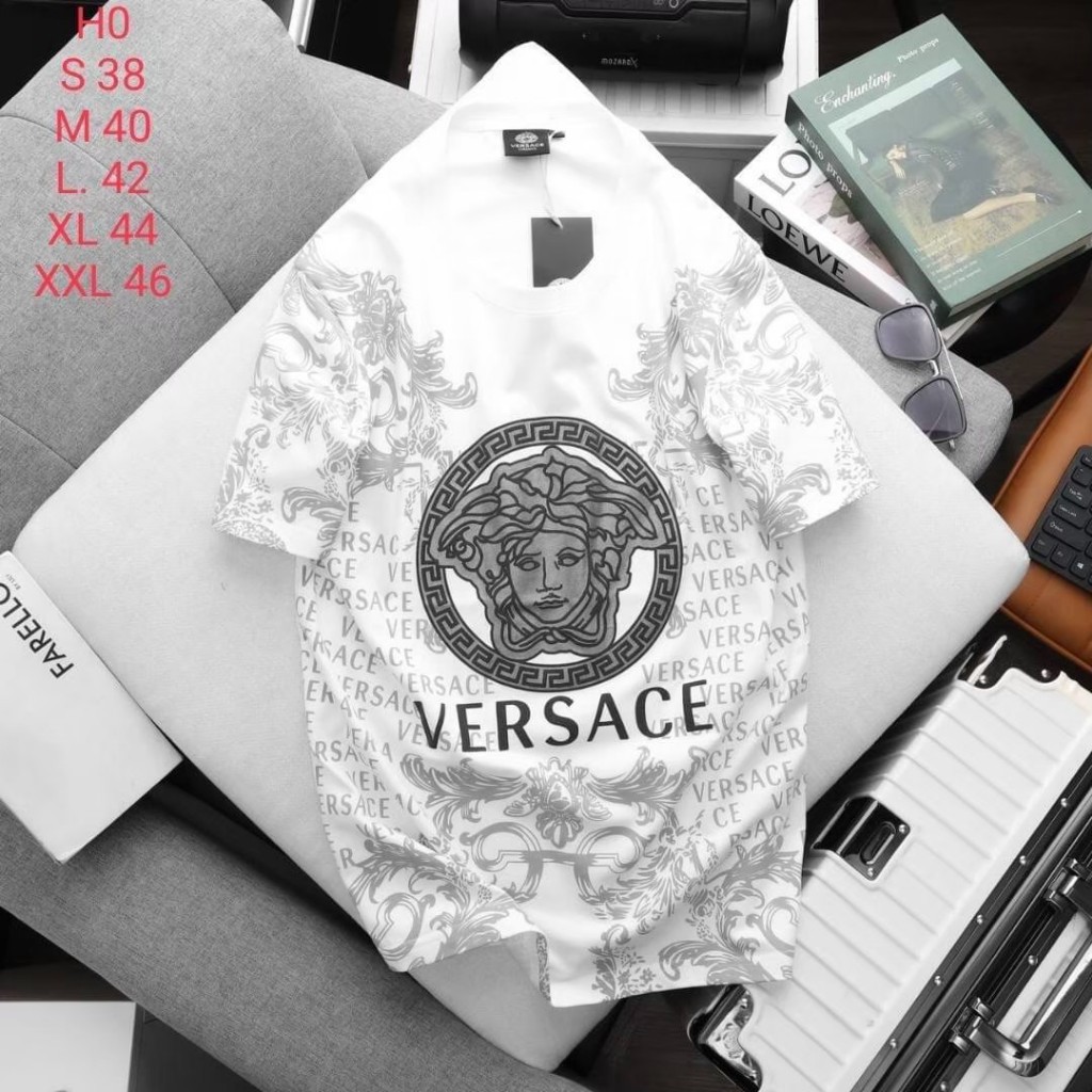 versace เสื้อยืดแขนสั้น
