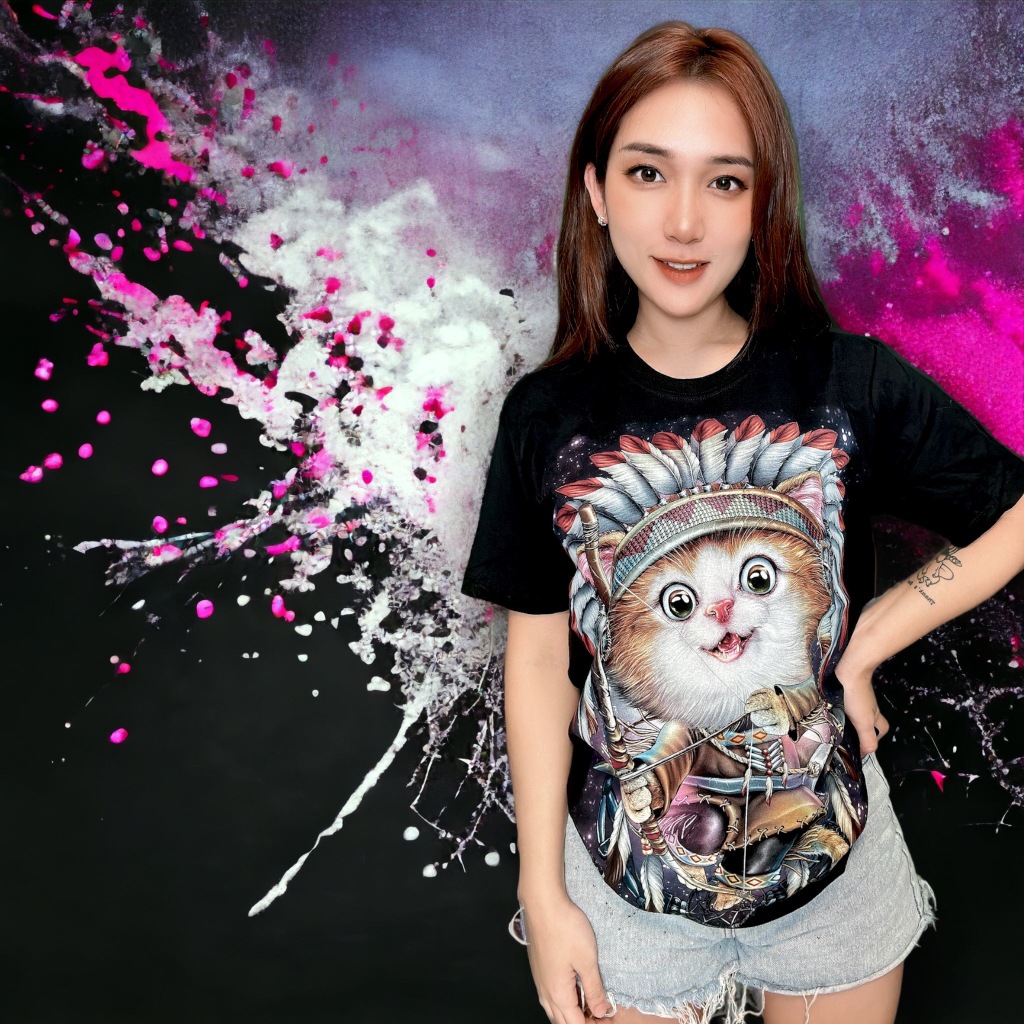 เสื้อยืดเรืองแสงป้ายcaballo รหัสA647