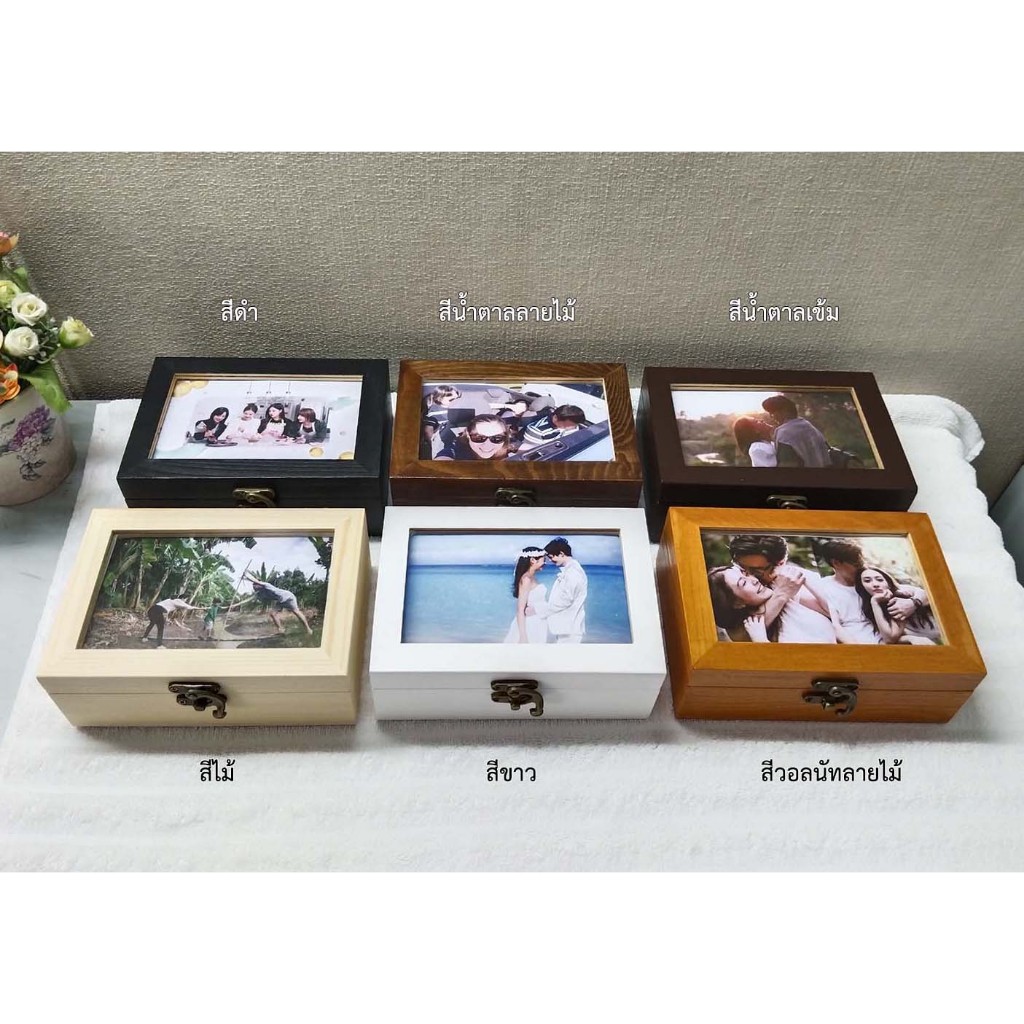 กล่องดนตรี MP3 ลงเพลง 2 เพลง ปริ้นรูป 2 รูป ในกล่องไม้กระจก เปิดกล่องมีเสียง (ส่งเพลงและรูปทางข้อความค่ะ) - รูปที่ 2