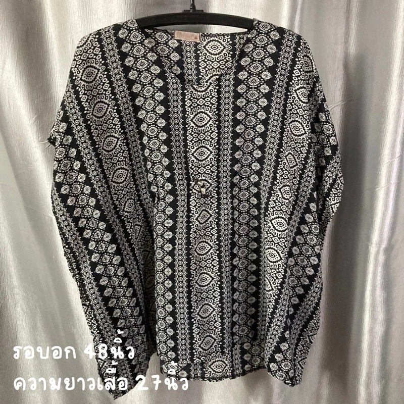 เสื้อครอปมือสอง แขนสั้น แขนยาว ลายดอก ลายสก็อต ซีทรู thumbnail 7
