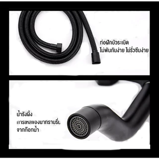 304สแตนเลส ฝักบัว อาบน้ำ 3 in1 ฟักบัว อาบนํ้า ฝักบัวอาบน้ำแรงดันสูง เพิ่มความ สีดำ/ สีเงิน ฝักบัวอาบน้ำครบชุด