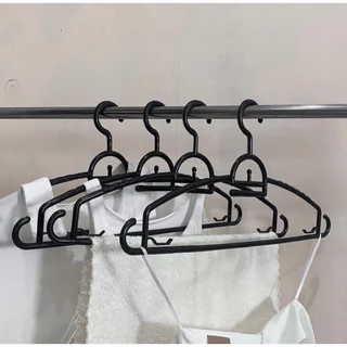 [รุ่นหนา]ไม้แขวนเสื้ิอพลาสติก แพค 5 ชิ้น ไม้แขวนเสื้อสำหรับผู้ใหญ่ ไม้แขวนเสื้ออย่างหนา
