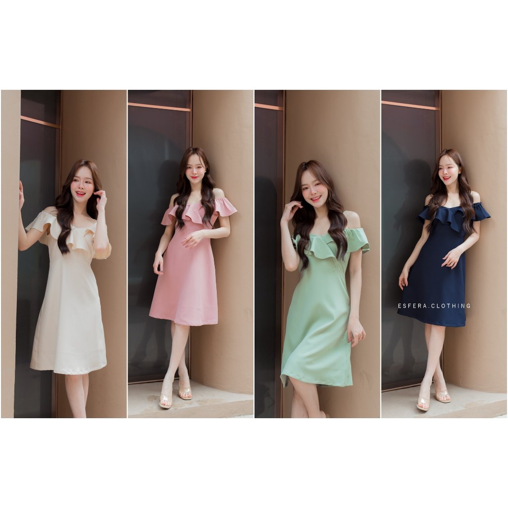 ⚡️สั่งทางLive&vdoลด100🔥 DR080-1 Lora Lala Dress Dress เดรสน่ารัก