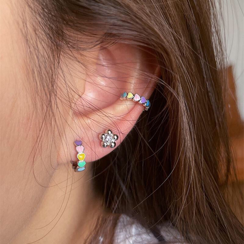 SHN ต่างหูงานสวมหู Ear cuff ลายหัวใจ SHN28-02