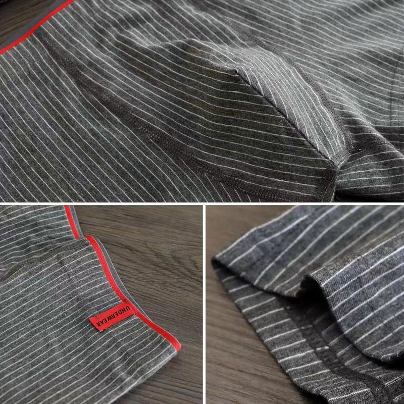 [12.12 โปรโมชั่น]4 ชิ้น กางเกงบ็อกเซอร์ผ้าฝ้ายแท้สำหรับผู้ชาย ผ้านุ่ม ชุดชั้นในสไตล์เกาหลี ใส่สบาย สปอร์ต ระบายอากาศได้ด - รูปที่ 2