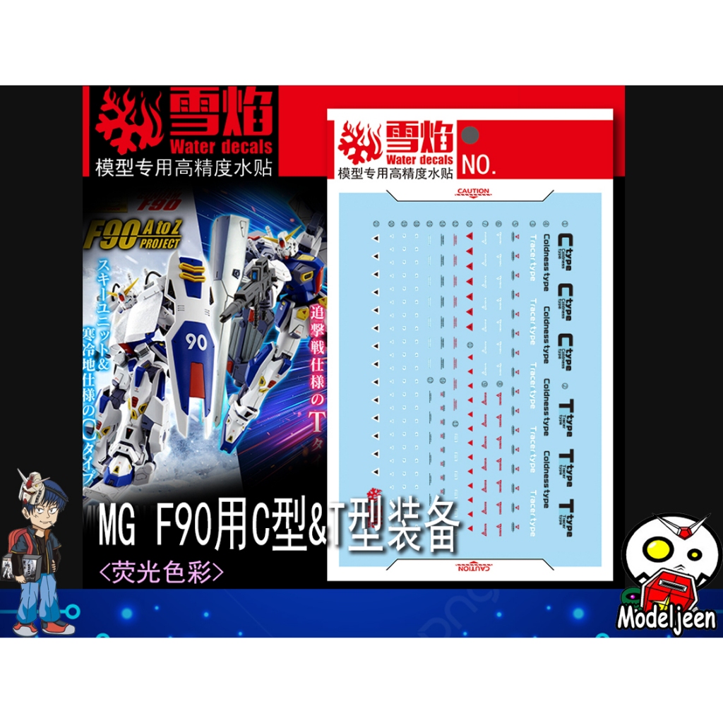 (X-Y model) 207 Water Decal MG1/100 Mission Pack C-Type & T-Type for Gundam F90