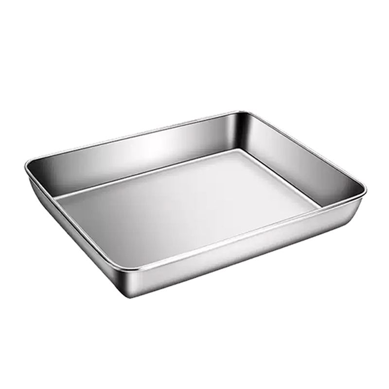 ถาดสแตนเลสสี่เหลี่ยม ถาดใส่อาหาร ถาดใส่ของสแตนเลสอเนกประสงค์ - รูปที่ 2