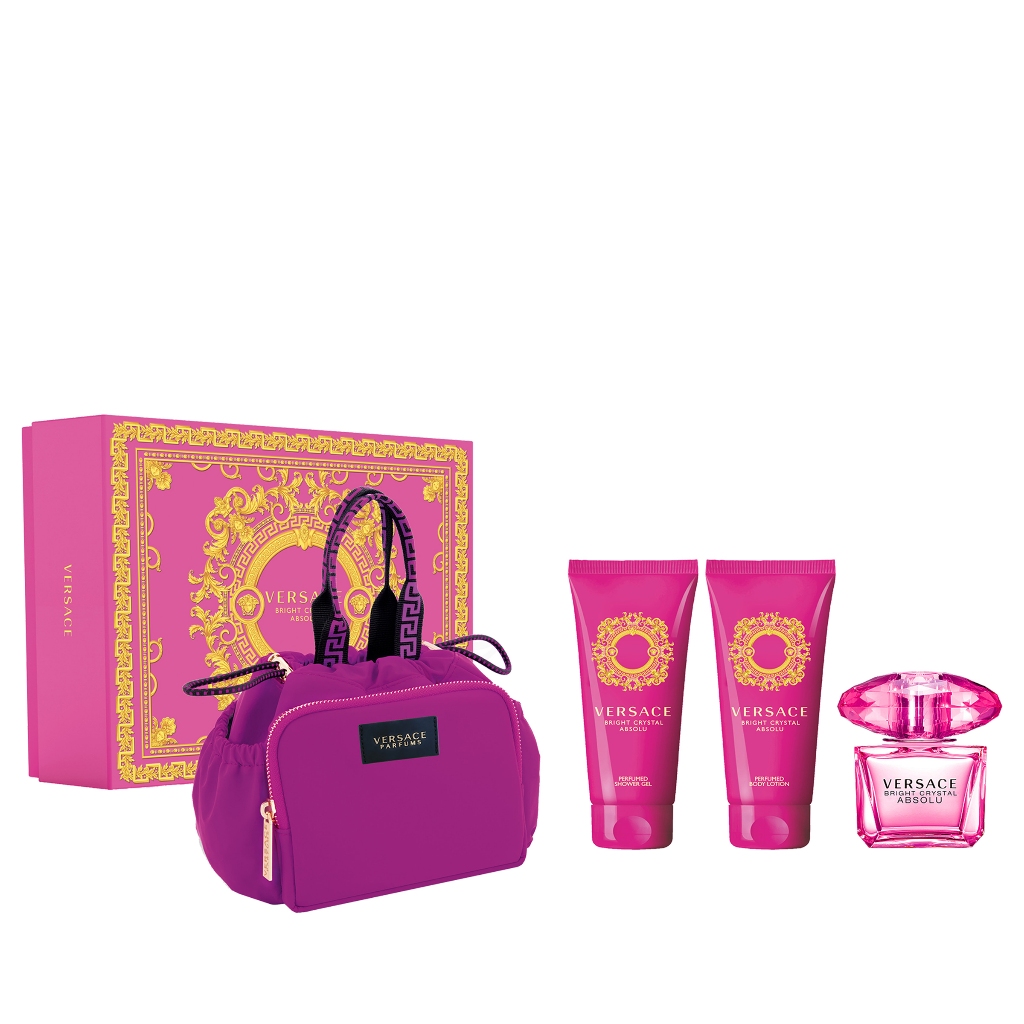 VERSACE Bright Crystal Absolu XM23 EDP 90ml + Shower Gel 100ml + Body Lotion 100ml + Versace Soft Make Up Case เวอร์ซาเช - รูปที่ 2