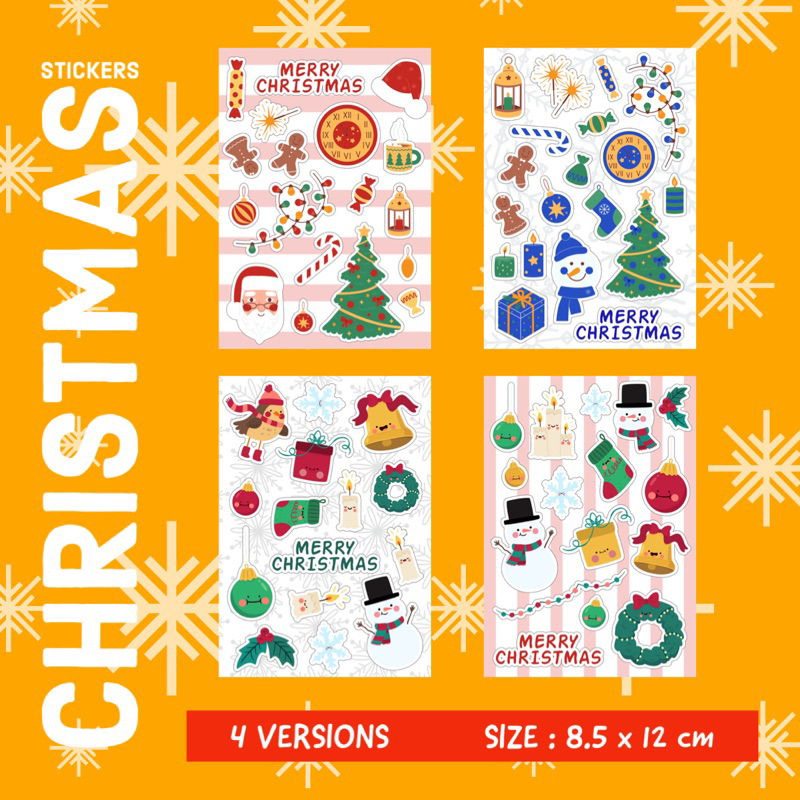 สติ๊กเกอร์คริสต์มาส, Christmas stickers สดใส
