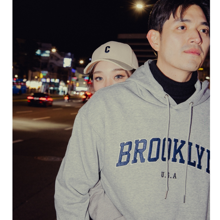 BROOKLYN HOODIES   สเวตเตอร์มีฮู้ด สีเทา /งานดีมากค่ะ unisex ใส่คู่กันได้นะคะ ราคา ถูกที่สุด ดีลบีเคเค แกลเลอรีภาพที่ 2
