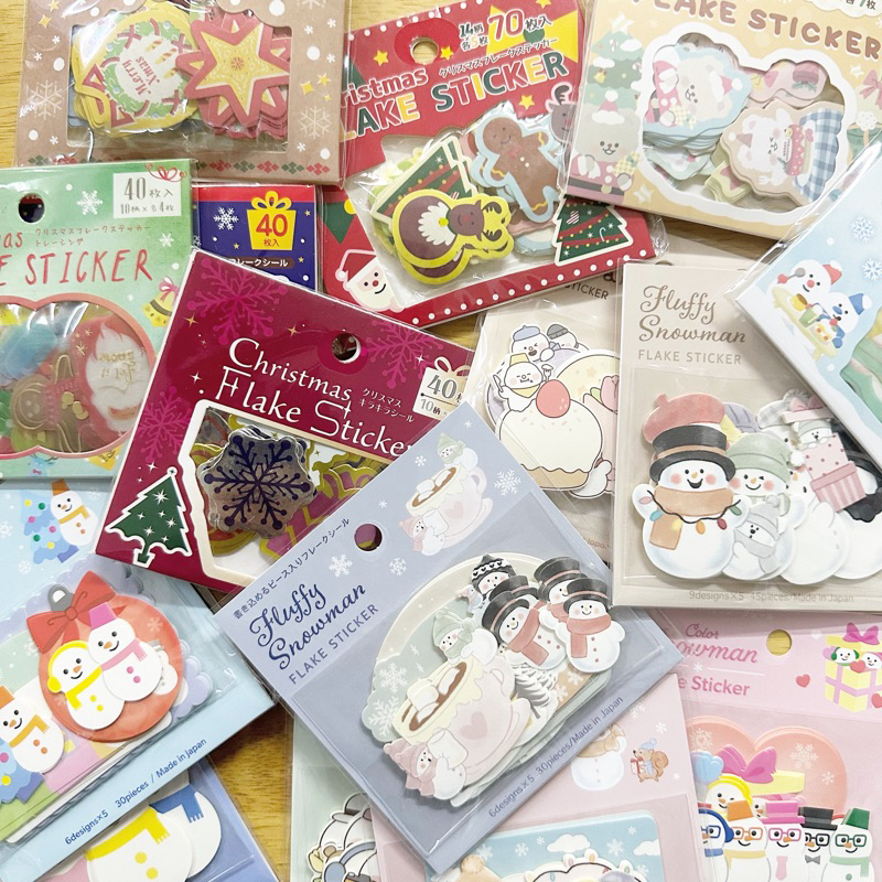 Flake Stickers สติกเกอร์น่ารักๆ ลาย Christmas 30/40/45/70 ดวง
