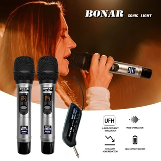 ไมโครโฟน BONAR sonic light ไมค์ลอย ไมค์ลอยคู่ ไมโครโฟนไร้สาย