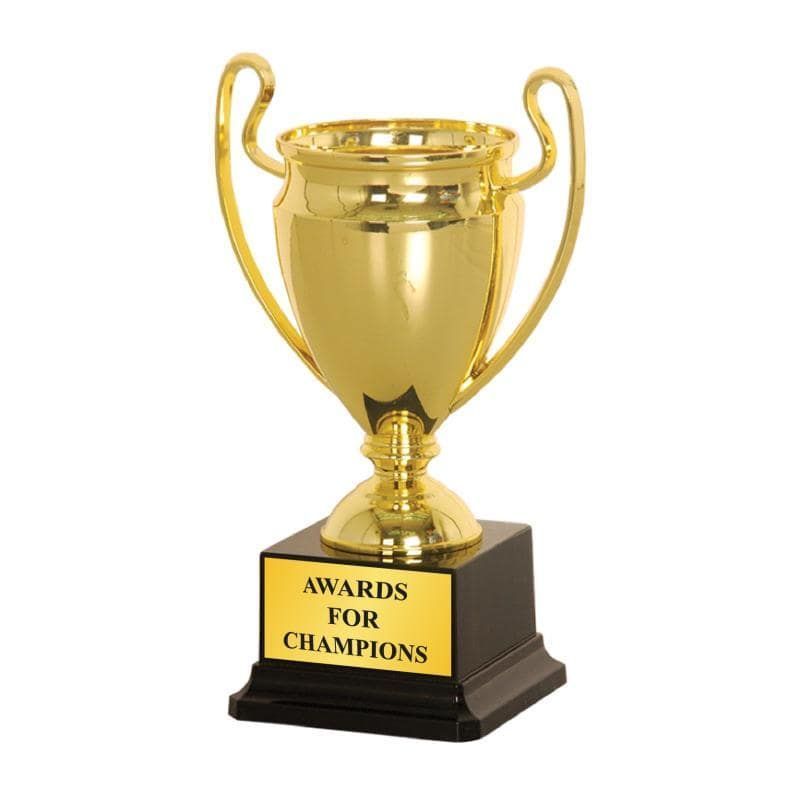 [สินค้าใหม่] ถ้วยรางวัลโทรฟี่ ทรงถ้วย กีฬาฟุตบอล วอลเลย์บอล ปิงปอง แบตมินตัน ทำข้อความฟรี พร้อมส่ง 3 ขนาด ราคาถูก