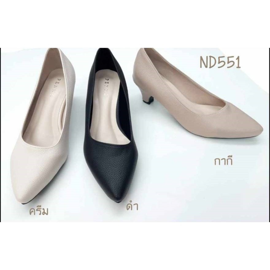 ND551 รองเท้าคัทชู รองเท้าส้นสูง PENNE
