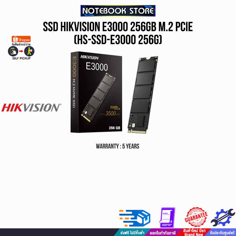 SSD HIKVISION E3000 256GB M.2 PCIE HS-SSD-E3000 256G/ประกัน 5 Years