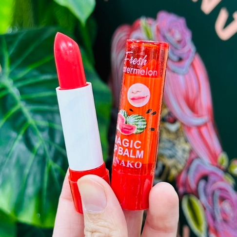 (1ชิ้น) ลิปมันเปลี่ยนสีแตงโมHT-044 Tanako​ magic​ Lip​ Balm​แตงโม