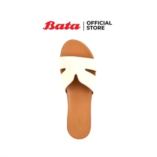 Bata LADIES FLATS รองเท้าแตะหญิงแฟชั่น แบบสวม สีขาว รหัส 5611153 / สีน้ำตาล รหัส 5613153