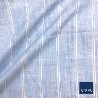 ผ้าคอตตอน 100  ผ้าลายทาง,ลายริ้ว,สีขาวสลับฟ้า ST CND 121 -19…