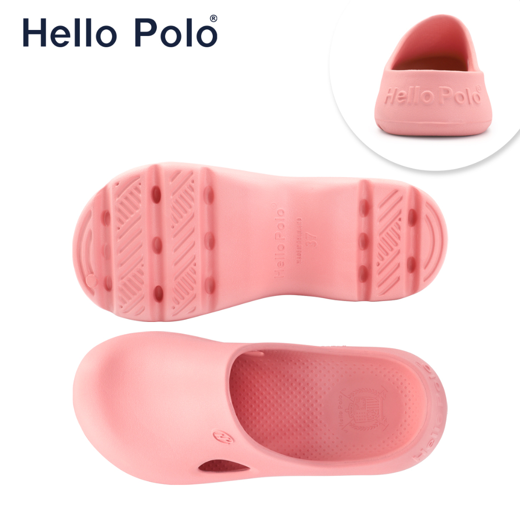Hello Polo รองเท้าแตะหัวโต HP8006 แฟชั่นผู้หญิง รองเท้าแบบสวม EVA นุ่มและเสริมความสูง พื้นหนา กันน้ำ
